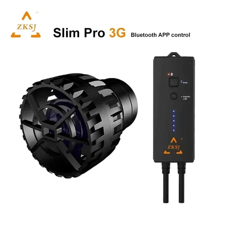 ZKSJ Dritte Generation Mini Slim 2000 Mini-Aquarium-Wellenmacher-Umwälzpumpe, 3 Wellenmuster, kein Steuerprogramm