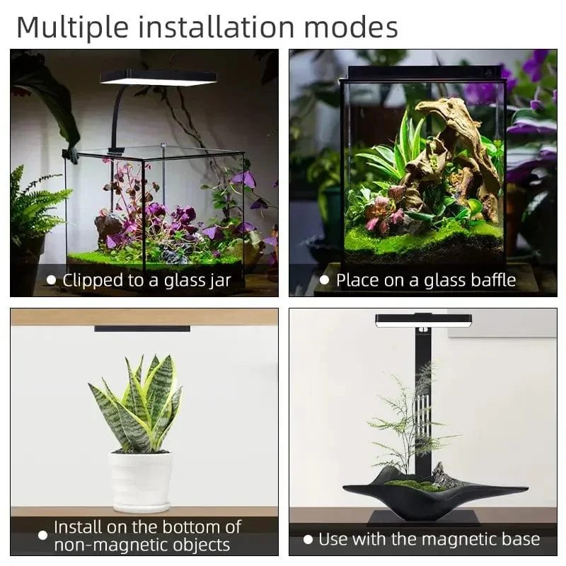 WEEK AQUA USB-Aquarienlicht, Pflanzenwachstum, Vollspektrum-LED-Ökologie, Mikrolandschaftslicht, Nano-Aquarienlicht