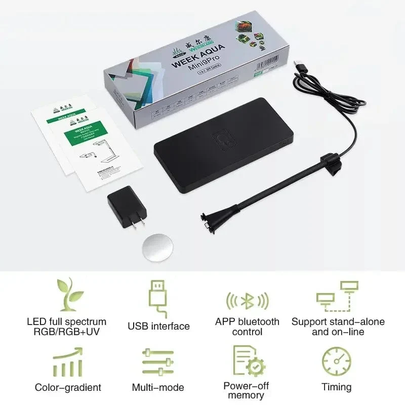 WEEK AQUA USB-Aquarienlicht, Pflanzenwachstum, Vollspektrum-LED-Ökologie, Mikrolandschaftslicht, Nano-Aquarienlicht