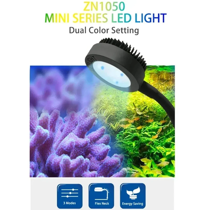Zetlight LED-Lampe M1 LED-Vollspektrum-Nano-LED- und Pflanzenlicht für kleine Aquarien, Meerwasser, Salzwasser, Meereskorallenriffe