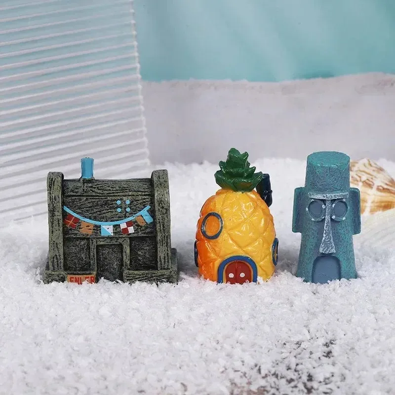 MINI Aquarium Aquarium Landschaftsbau Dekoration Landschaft Cartoon Ananas Haus Harz Ornamente Schwimmende Hause Ornamente