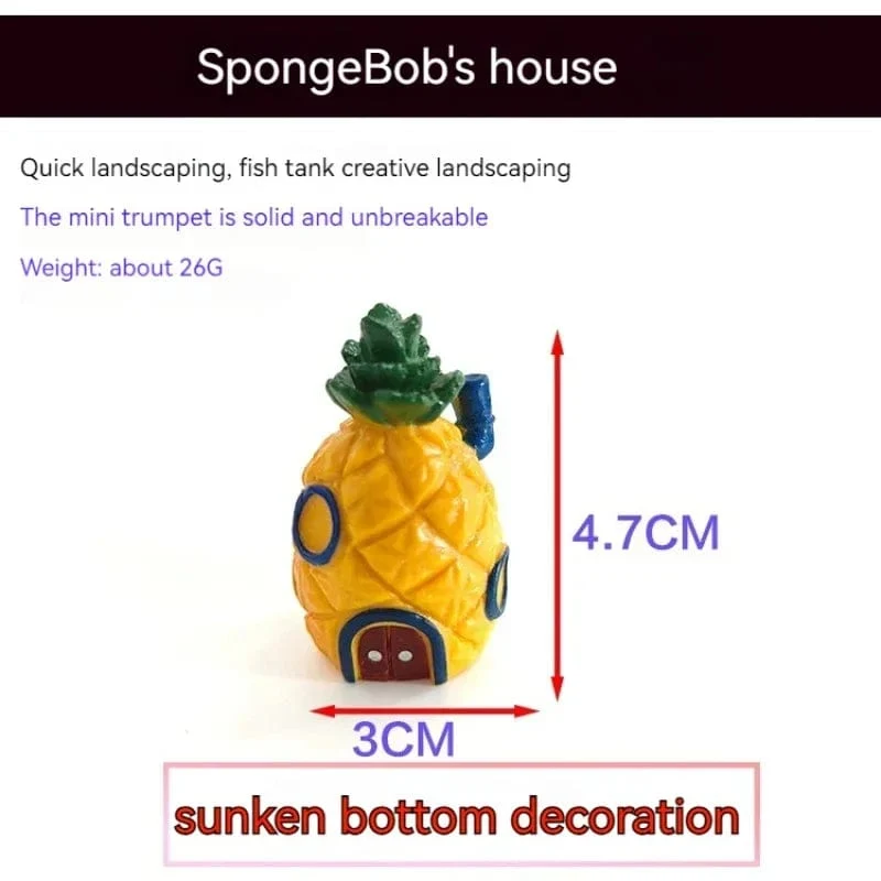MINI Aquarium Aquarium Landschaftsbau Dekoration Landschaft Cartoon Ananas Haus Harz Ornamente Schwimmende Hause Ornamente