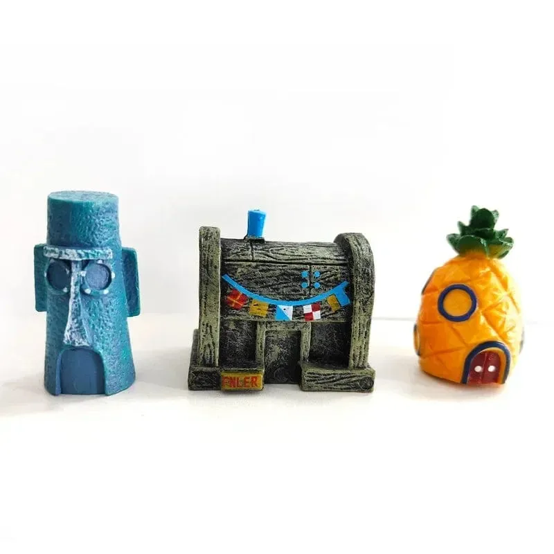 MINI Aquarium Aquarium Landschaftsbau Dekoration Landschaft Cartoon Ananas Haus Harz Ornamente Schwimmende Hause Ornamente