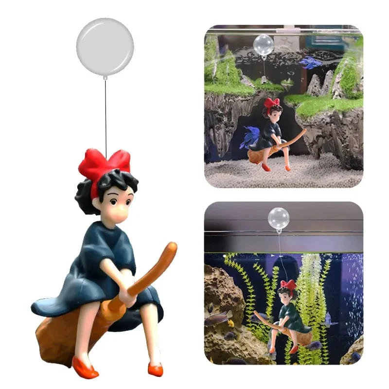 Hängendes Aquarium Dekorieren Caerie Ornament Aquarium Cartoon Zauberin Verzierung Goldfischglas Zubehör Fischzuchtbedarf