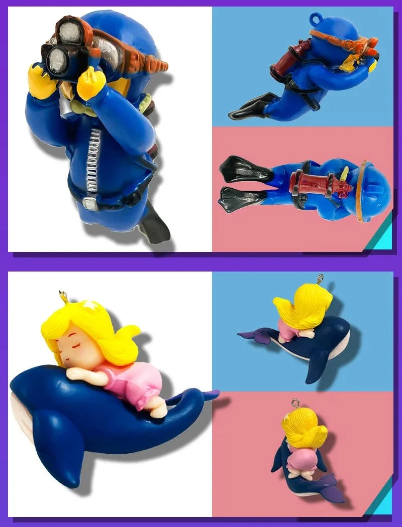 Hängendes Aquarium Dekorieren Caerie Ornament Aquarium Cartoon Zauberin Verzierung Goldfischglas Zubehör Fischzuchtbedarf