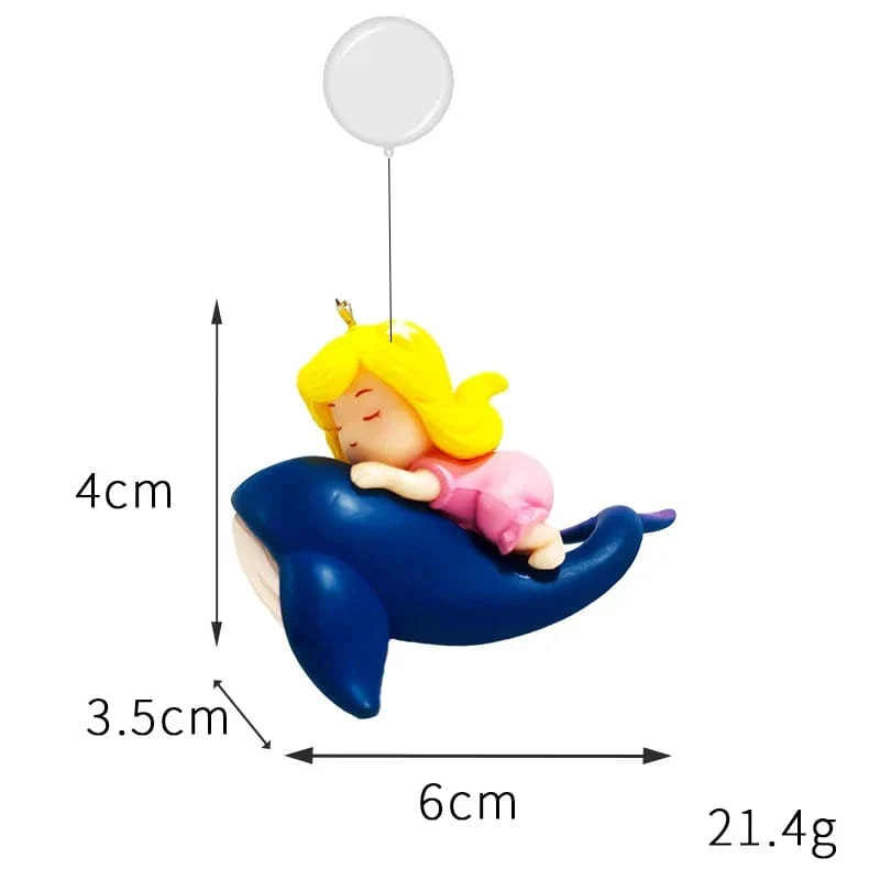 Hängendes Aquarium Dekorieren Caerie Ornament Aquarium Cartoon Zauberin Verzierung Goldfischglas Zubehör Fischzuchtbedarf