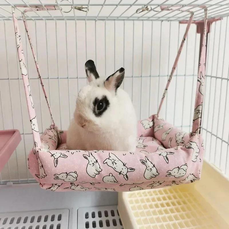 Warme Kaninchen Bunny Haus Winter Kleine Haustier Hängematte Plüsch Hamster Meerschweinchen Käfig Hängen Bett Schaukel Nest Klettern Spielzeug Pet liefert