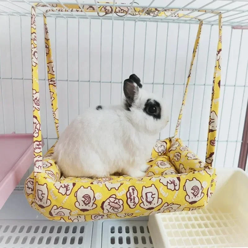 Warme Kaninchen Bunny Haus Winter Kleine Haustier Hängematte Plüsch Hamster Meerschweinchen Käfig Hängen Bett Schaukel Nest Klettern Spielzeug Pet liefert