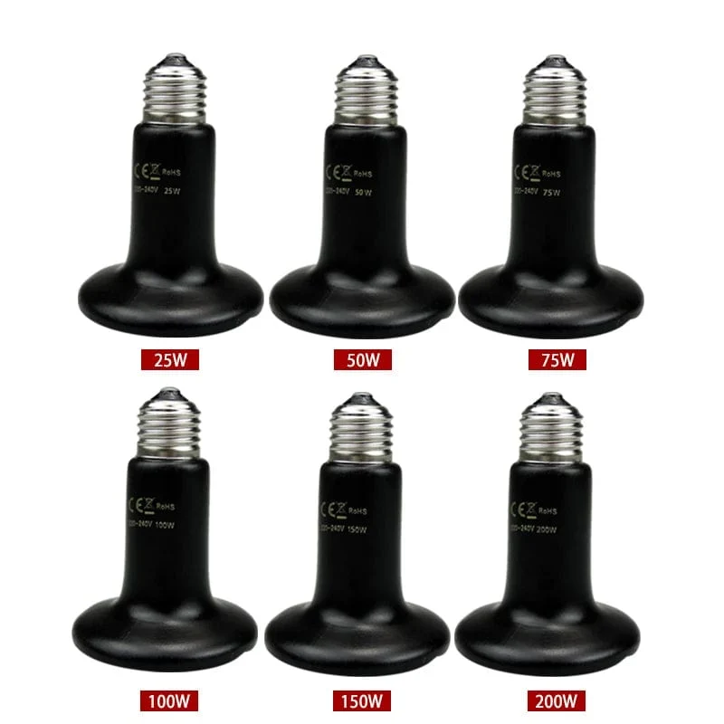 Keramik Emitter Wärme Lampe Glühbirne Haustier Heizung Glühbirne Infrarot Schwarz für Reptilien Tiere Heizung Keramik Heate Brooder Chocadeira