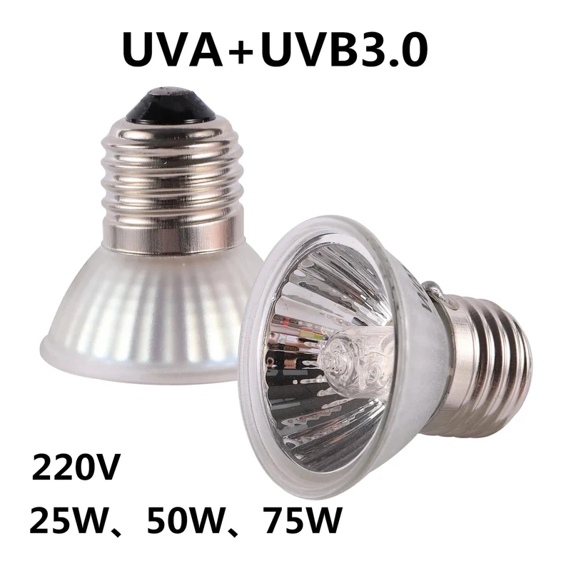 CE-Reptilienlampe UVA + UVB 3.0 Haustier-Wärmelampenbirne Schildkröten-Glühbirnen Amphibien Eidechsen Temperaturregelung