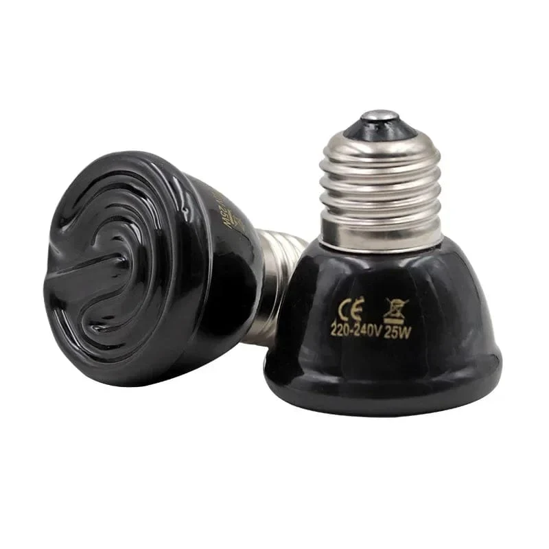 Keramikstrahler Wärmelicht Mini Schwarz Haustier Heizlampe Infrarotlampe 25/50/75/100 W Brutapparat Hühner Reptilienlampe