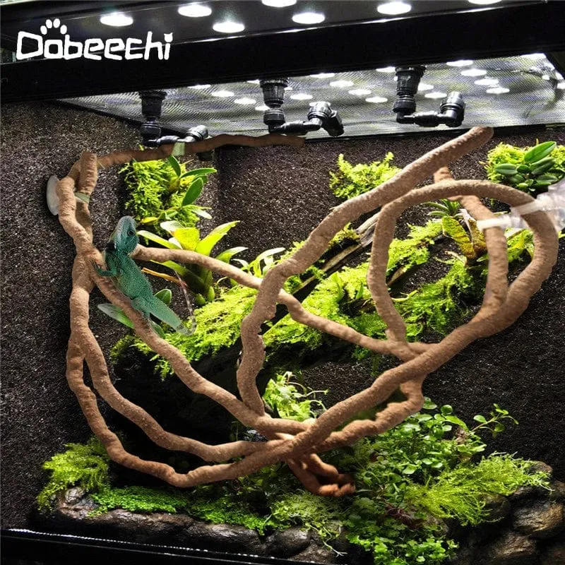 Große, flexible Ranken, Rattan-Lebensraumdekoration, biegbare Dschungelzweige, zum Klettern, Heimtierbedarf, Reptilien, Terrarium-Dekoration, 1.5/2.5/3 m