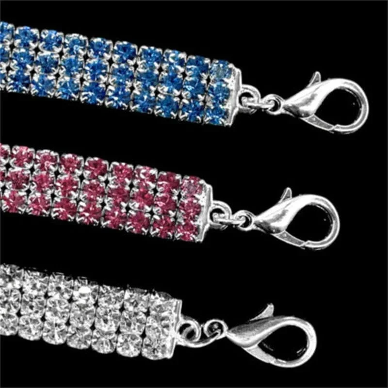 Hundehalsband Strass Schmuck Chihuahua Kristall Schmuck verstellbar gravierter Text Hundehalsband