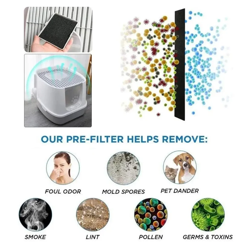 3 stücke Haustier Aktivkohlefilter Baumwolle Hohe Adsorption Leistung Filter Für Katze Hund Kätzchen Katzentoiletten Toilette Universal