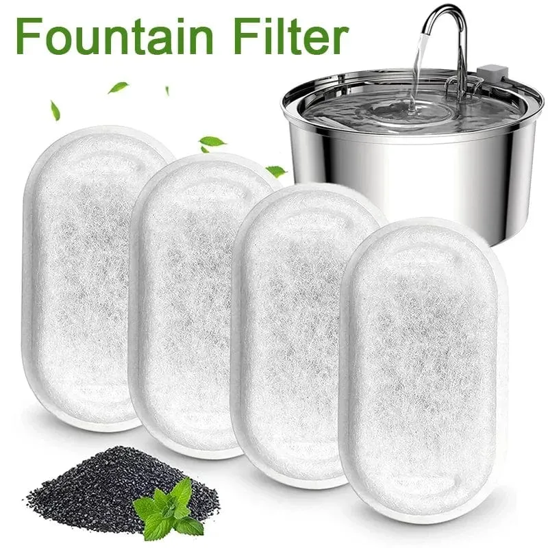 16 Sets Katzentrinkbrunnenfilter für 108Oz/3.2L und 67Oz/2L einstellbaren Wasserdurchfluss Haustiertrinkbrunnen Katzentrinkbrunnen Zubehör