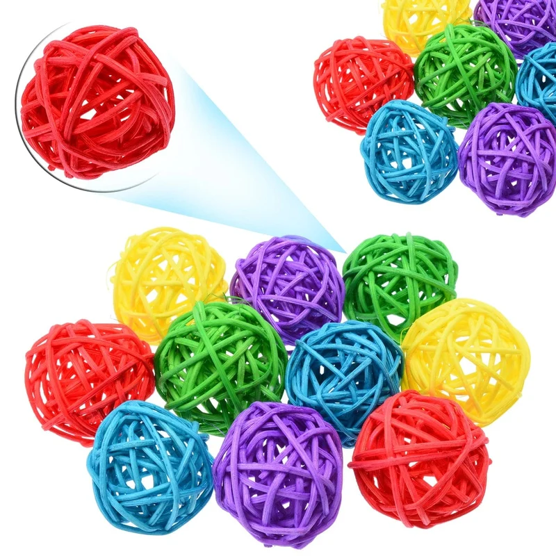 10 teile/los Mehrfarbige Farbe Sepak Takraw Papagei Kauen Spielzeug Ball Haustier Vogel Kratzen Spielzeug Haustier Kauen Spielzeug Vogel Liefert