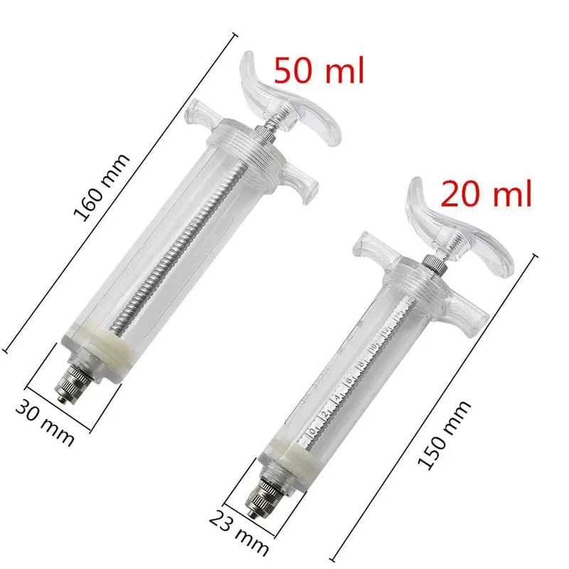 1 Set 10ml/20ml/50ml Vogelfütterungsspritzen-Set mit 6 gebogenen Sondenrohren Vogelfütterung Futtermittel Medizinbedarf