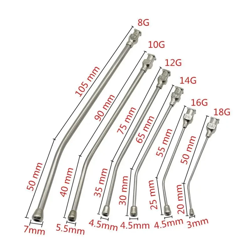 1 Set 10ml/20ml/50ml Vogelfütterungsspritzen-Set mit 6 gebogenen Sondenrohren Vogelfütterung Futtermittel Medizinbedarf
