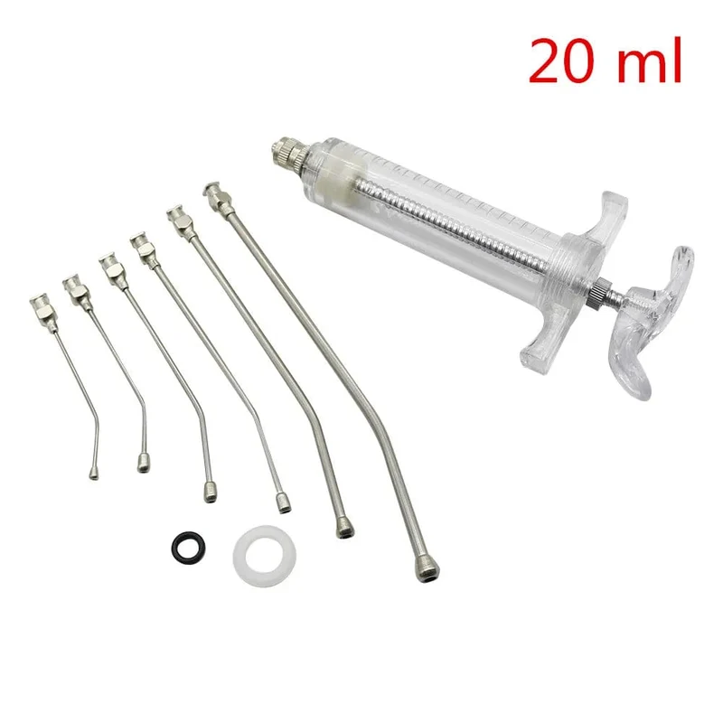 1 Set 10ml/20ml/50ml Vogelfütterungsspritzen-Set mit 6 gebogenen Sondenrohren Vogelfütterung Futtermittel Medizinbedarf