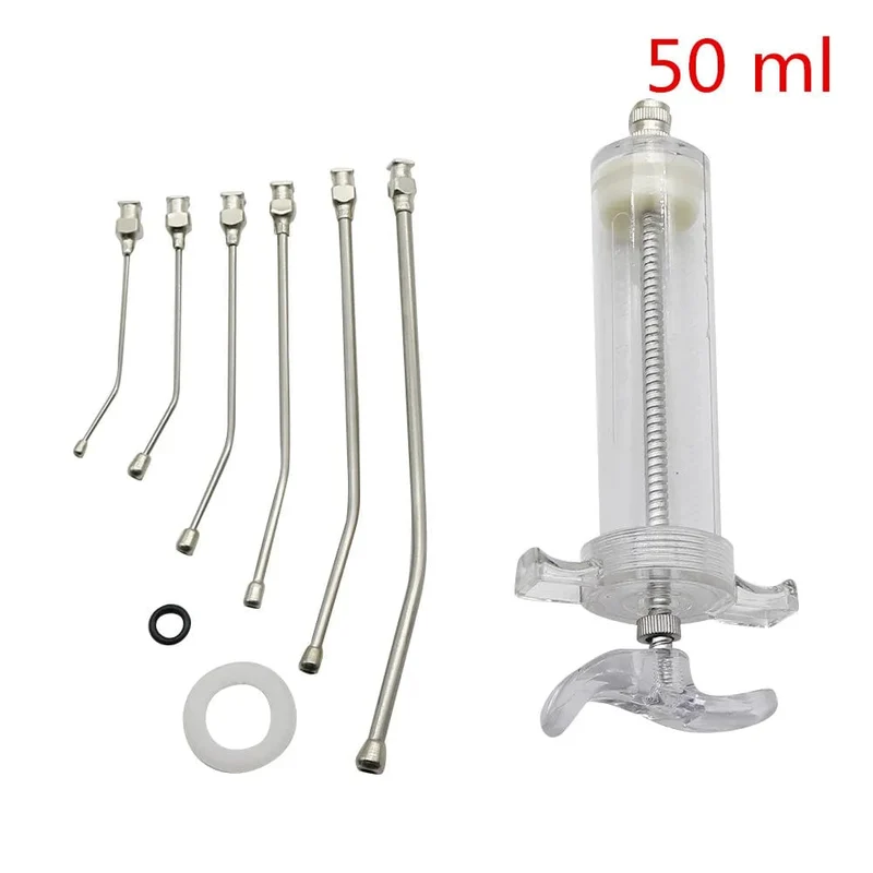 1 Set 10ml/20ml/50ml Vogelfütterungsspritzen-Set mit 6 gebogenen Sondenrohren Vogelfütterung Futtermittel Medizinbedarf