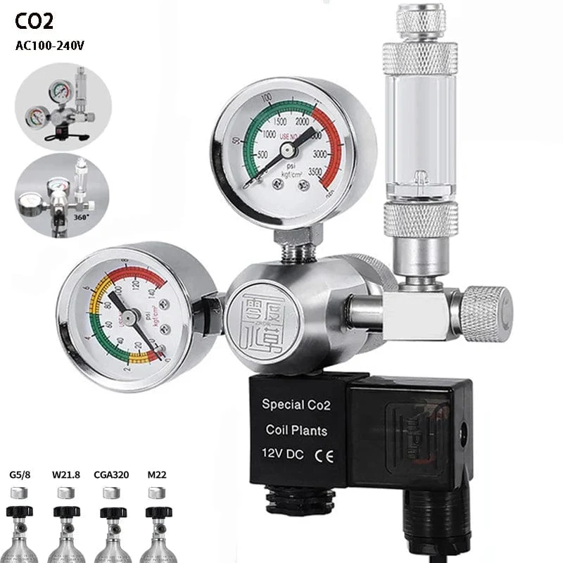 ZRDR DIY Aquarium CO2-Regler Magnetmagnet-Kit Rückschlagventil Aquarium-Zubehör CO2-Kontrollsystem Reaktor-Generator-Set