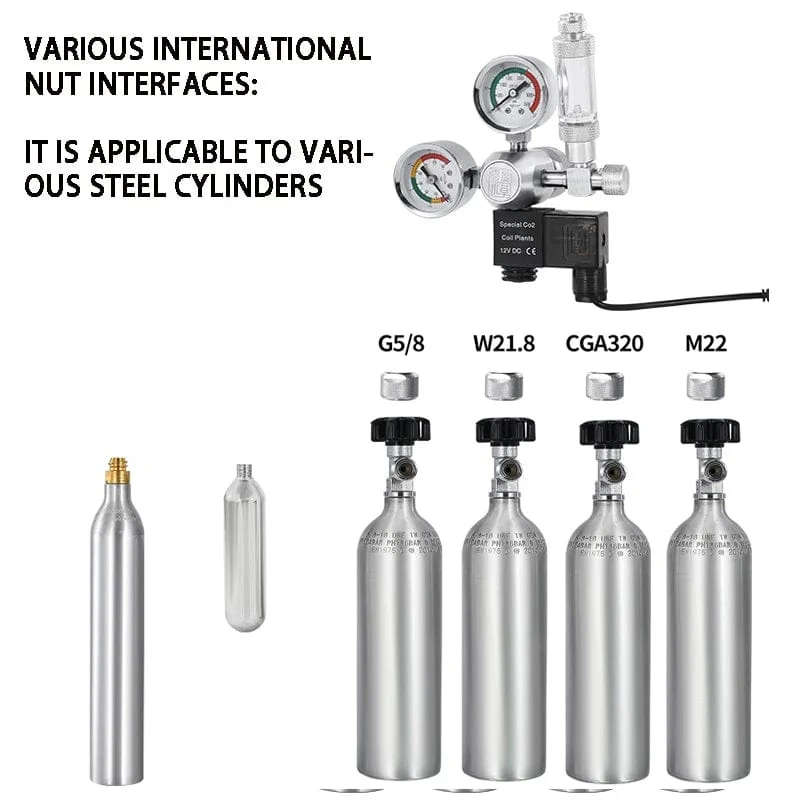 ZRDR DIY Aquarium CO2-Regler Magnetmagnet-Kit Rückschlagventil Aquarium-Zubehör CO2-Kontrollsystem Reaktor-Generator-Set