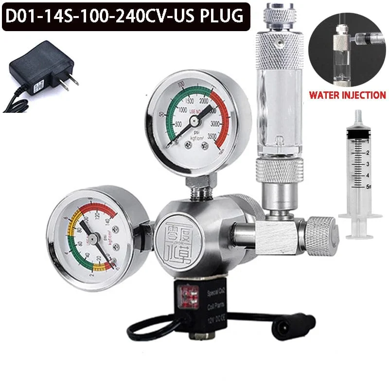 ZRDR DIY Aquarium CO2-Regler Magnetmagnet-Kit Rückschlagventil Aquarium-Zubehör CO2-Kontrollsystem Reaktor-Generator-Set