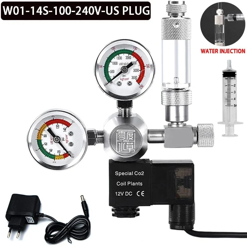 ZRDR DIY Aquarium CO2-Regler Magnetmagnet-Kit Rückschlagventil Aquarium-Zubehör CO2-Kontrollsystem Reaktor-Generator-Set
