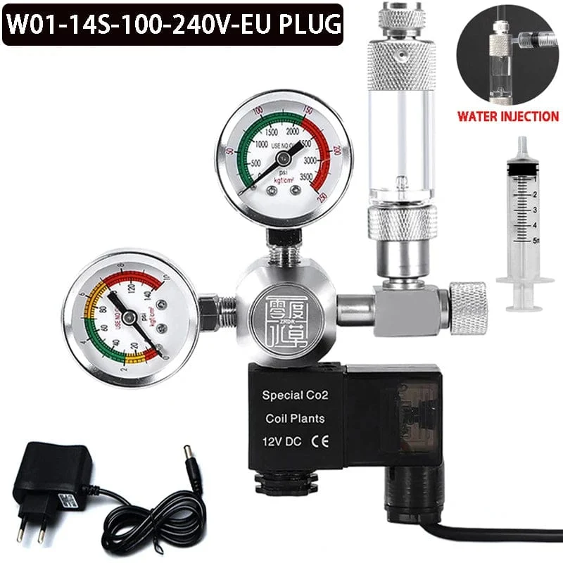 ZRDR DIY Aquarium CO2-Regler Magnetmagnet-Kit Rückschlagventil Aquarium-Zubehör CO2-Kontrollsystem Reaktor-Generator-Set