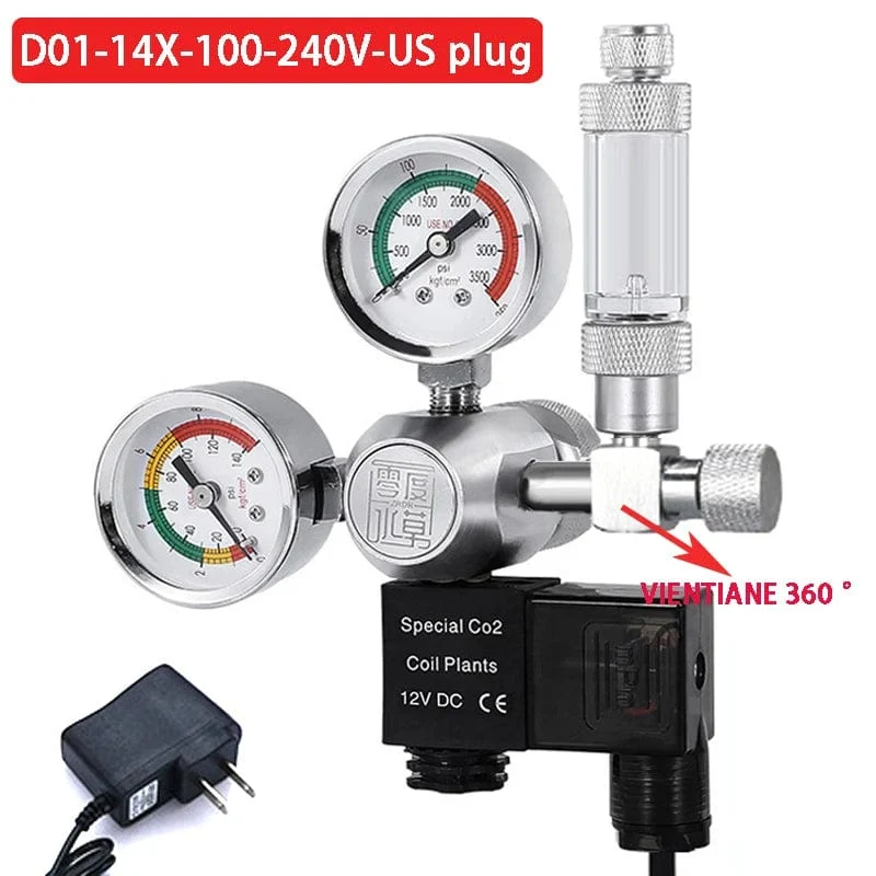 ZRDR DIY Aquarium CO2-Regler Magnetmagnet-Kit Rückschlagventil Aquarium-Zubehör CO2-Kontrollsystem Reaktor-Generator-Set