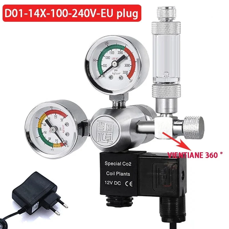 ZRDR DIY Aquarium CO2-Regler Magnetmagnet-Kit Rückschlagventil Aquarium-Zubehör CO2-Kontrollsystem Reaktor-Generator-Set