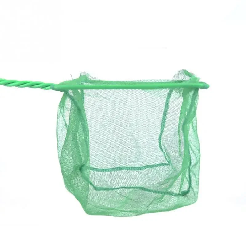 Tragbares Fischnetz mit langem Griff, quadratisches Aquarium-Zubehör, Aquarium-Kescher, Fischernetz, Fischschwimmende Objekte, Reinigungswerkzeug