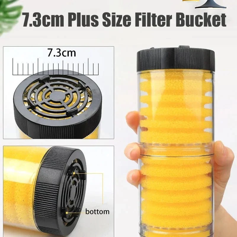 220V 5-IN-1 Silent Filter für Aquarium Schildkröte Aquarium Tauchwasserpumpe Schwammfilter Skimmer Wellen machen Zubehör