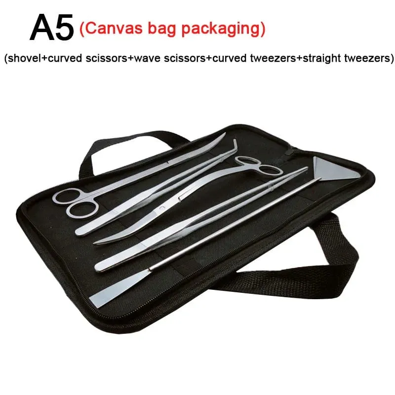 Aquarium-Werkzeug-Set, Scherenpinzette, Pflanzen, Wellenschere, Gras, Edelstahl, Reinigungswerkzeuge, Aquarium, Schaufeln, Aquarium-Zubehör