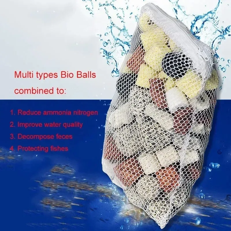 100 g, 250 g, 500 g, mehr als 10 Arten von Aquarium-Biobällen, biochemische Ballfiltermedien für Aquarien, Filterzubehör für Aquarien