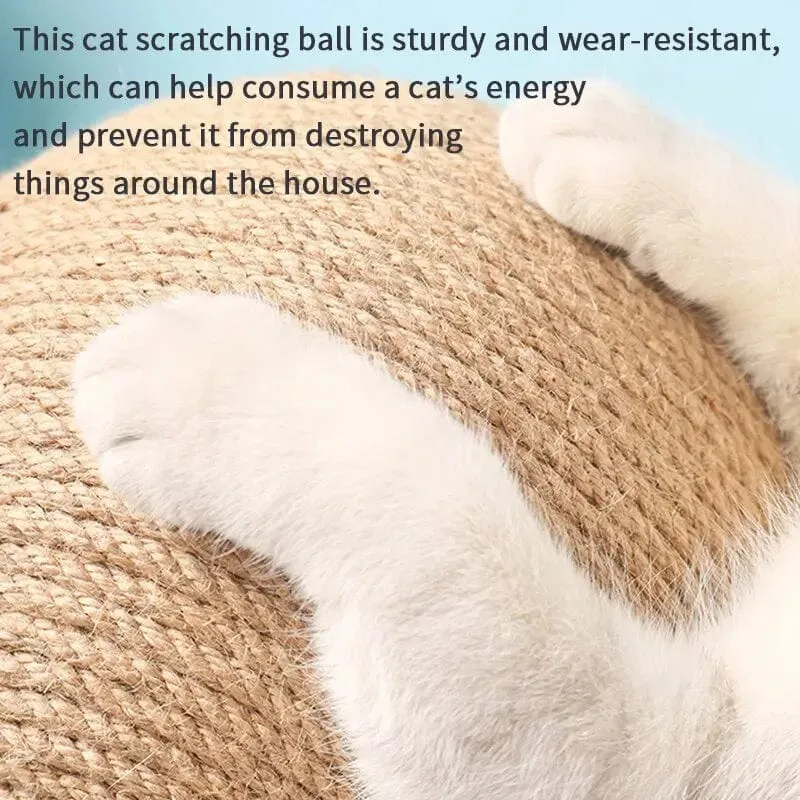 Katzenkratzbretter, Ballspielzeug, Sisal und Holz, stabiles Dreieck, Katzen, Indoor-Zubehör, robustes Kratzbrett, cooles Kratzbrett auf Ständer, Drehbar