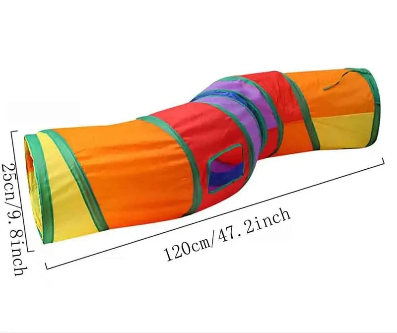 Zusammenklappbarer Katzen-Spieltunnel, Haustierspielzeug, anschließbarer Katzentunnel, Katzenröhrenspielzeug, faltbares Bohrloch, Kätzchen, buntes Haustierspielzeug