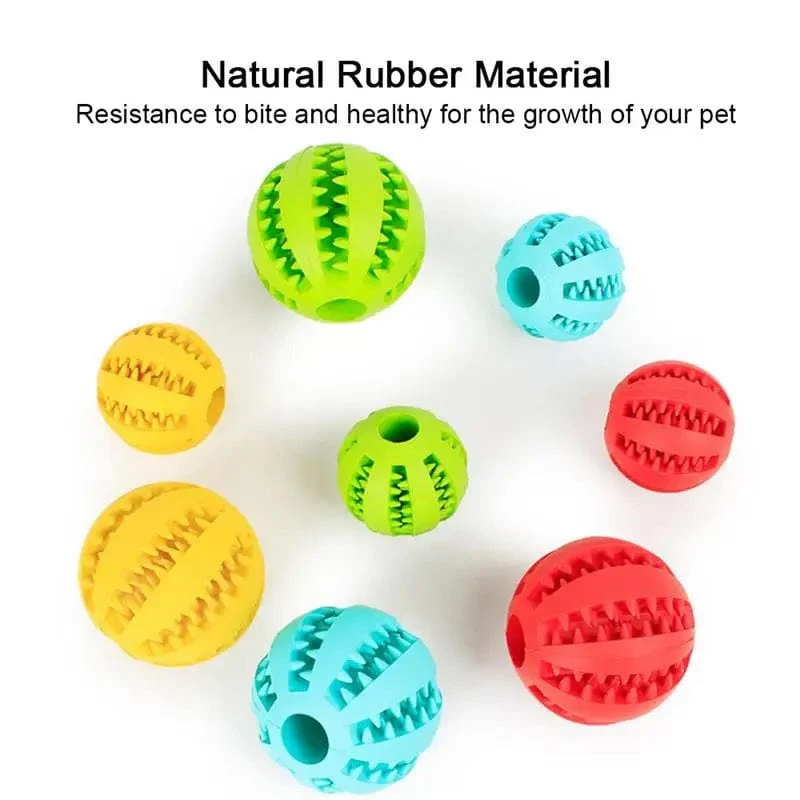 Hundefutterball, Haustier-Hundespielzeug, interaktive Gummibälle für kleine und große Hunde, Welpen, Katzen, Kauspielzeug, Haustier-Zahnreinigung