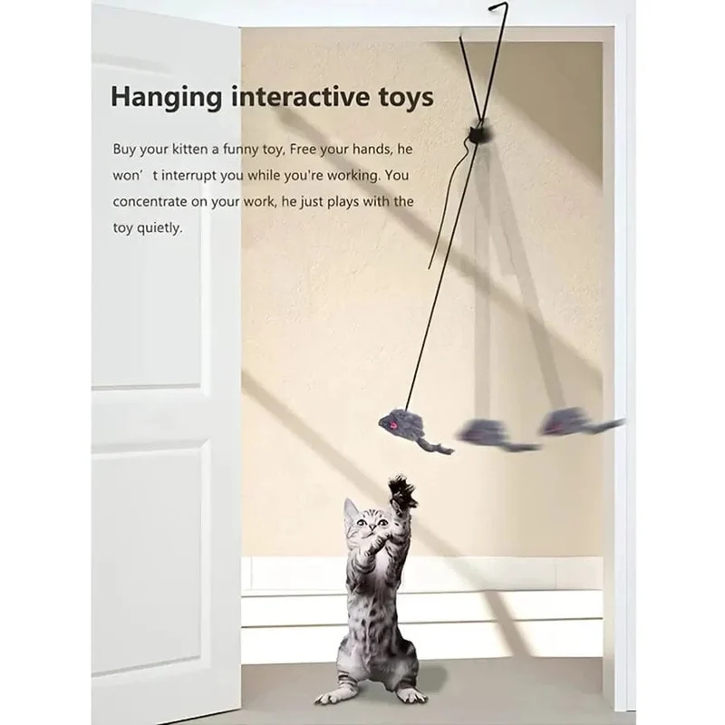 Katzenspielzeug zum Aufhängen an der Tür, Stressabbau, Wohnzimmer-OmDoor-Hängespielzeug für das Wohnzimmer, hängendes Kätzchen