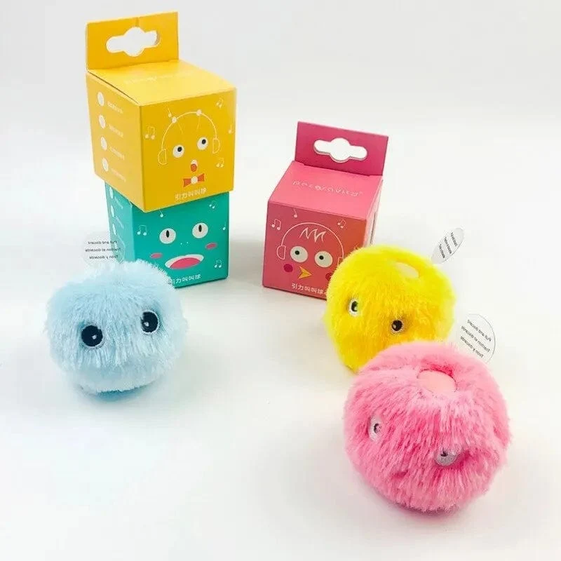 Interaktiver Ball Smart Cat Toys Plüsch Elektrisches Katzenminzen-Trainingsspielzeug Kätzchen Touch Sounding Haustierprodukt Quietschspielzeug Ball