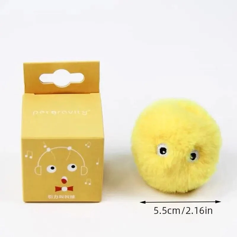 Interaktiver Ball Smart Cat Toys Plüsch Elektrisches Katzenminzen-Trainingsspielzeug Kätzchen Touch Sounding Haustierprodukt Quietschspielzeug Ball
