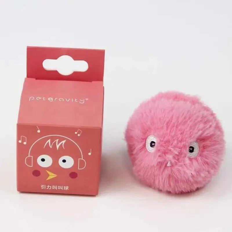 Interaktiver Ball Smart Cat Toys Plüsch Elektrisches Katzenminzen-Trainingsspielzeug Kätzchen Touch Sounding Haustierprodukt Quietschspielzeug Ball