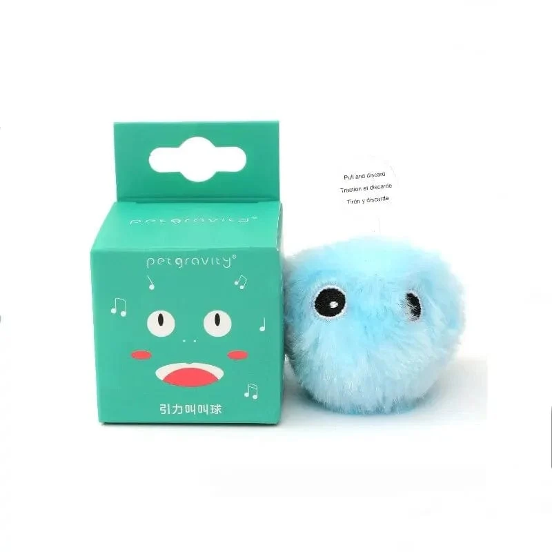 Interaktiver Ball Smart Cat Toys Plüsch Elektrisches Katzenminzen-Trainingsspielzeug Kätzchen Touch Sounding Haustierprodukt Quietschspielzeug Ball