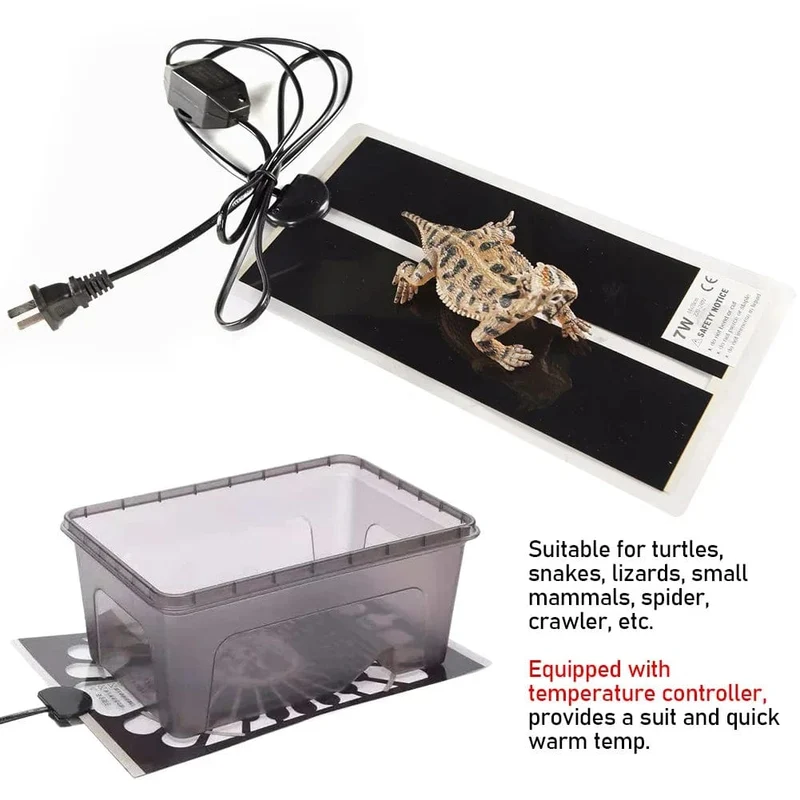 5-35W Terrarium Reptilien Wärme Matte Klettern Haustier Heizung Warme Pads Einstellbare Temperatur Controller Matten Reptilien Liefert EU