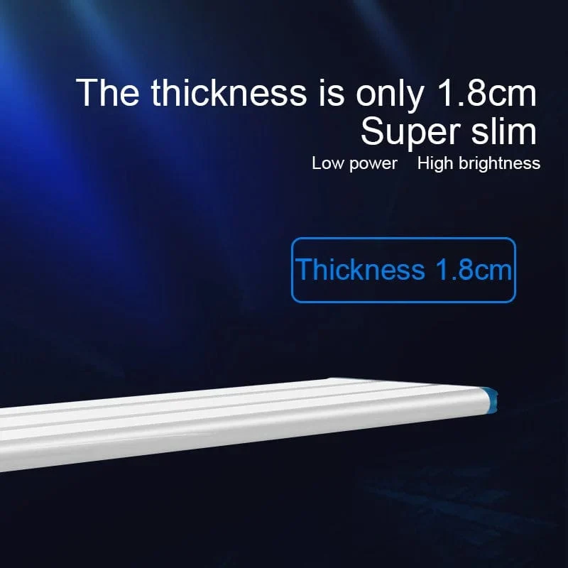 Aquarium-LED-Licht, superschlank, für Aquarien, Wasserpflanzen, Wachstumsbeleuchtung, wasserdicht, hell, Clip-Lampe, blaue LED, 18–58 cm für Aquarien