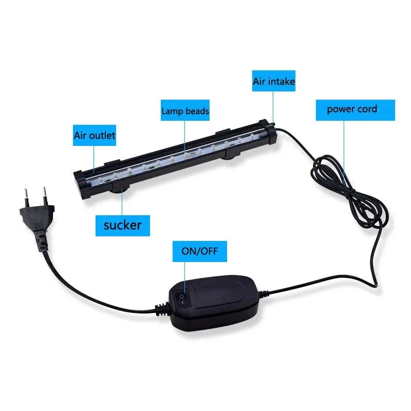 LED-Luftblasen-Licht-Aquarium-Lampe, Unterwasser-Tauch-Aquarium-Licht, Farbwechsel, wodurch Sauerstoff für das Aquarium entsteht