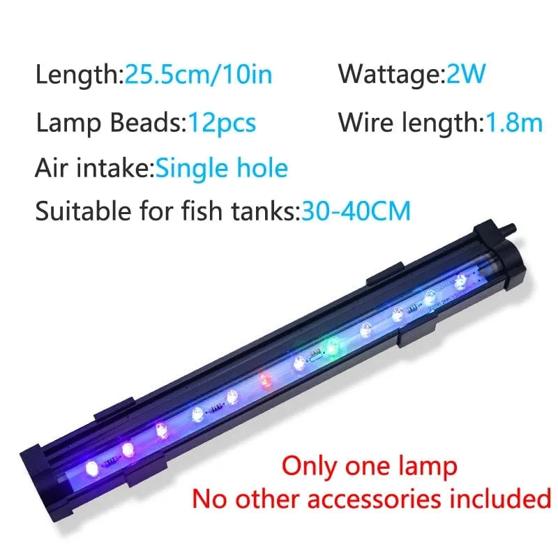 LED-Luftblasen-Licht-Aquarium-Lampe, Unterwasser-Tauch-Aquarium-Licht, Farbwechsel, wodurch Sauerstoff für das Aquarium entsteht