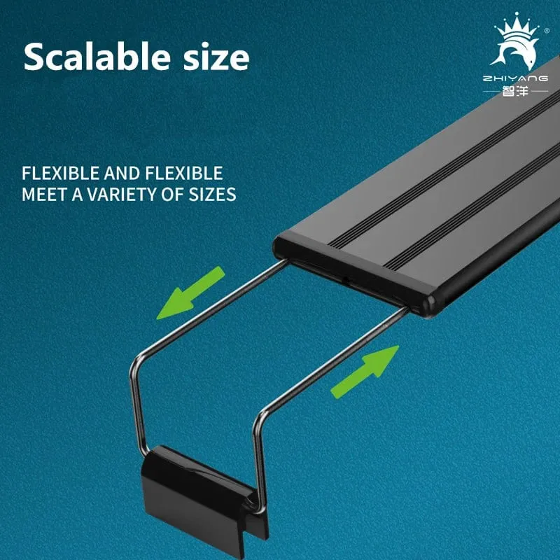 20 cm – 60 cm Superschlanke LED-Aquarienbeleuchtung, Licht für Wasserpflanzen, erweiterbar, wasserdicht, zum Anklipsen, Lampe für Aquarium, 110 V – 240 V