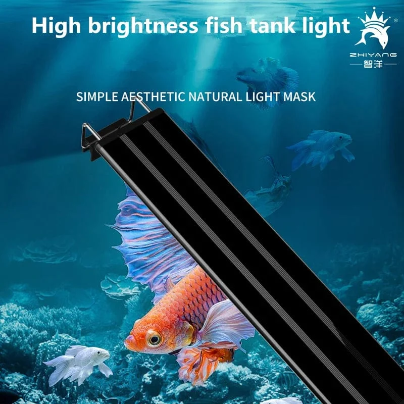20 cm – 60 cm Superschlanke LED-Aquarienbeleuchtung, Licht für Wasserpflanzen, erweiterbar, wasserdicht, zum Anklipsen, Lampe für Aquarium, 110 V – 240 V