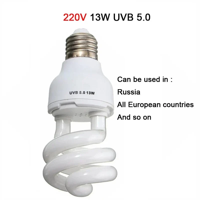 Reptil UVB 5.0 10.0 Lampe Birne Für Schildkröte Eidechse Schlange Lguanas Wärme Kalzium Lampe Birne Energie Sparen Licht Reptil Sukkulenten E27